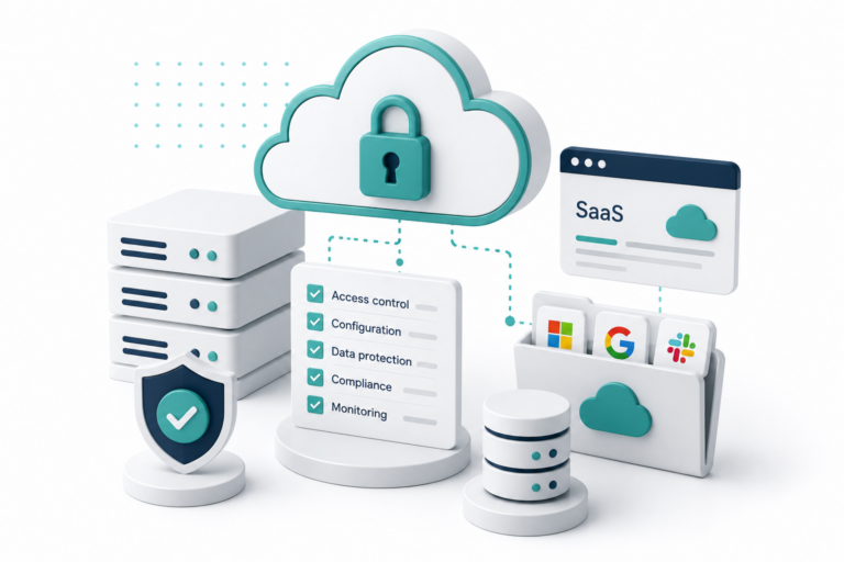 Cloud and SaaS controls audit illustration